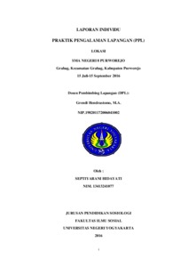 LAPORAN INDIVIDU PRAKTIK PENGALAMAN LAPANGAN PPL Lumbung Pustaka UNY